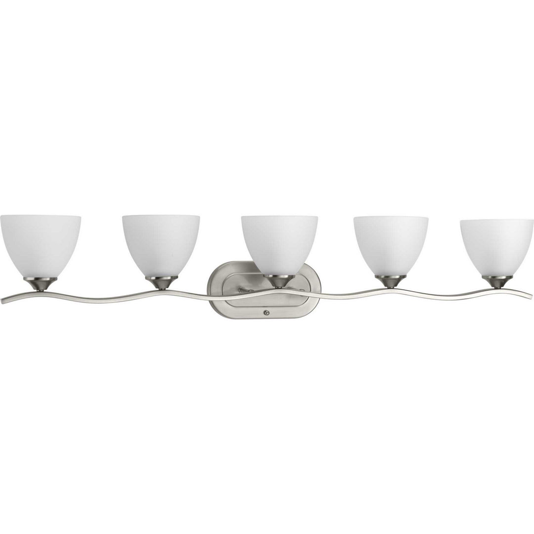 Laird Five Light Bath Bracket in Brushed Nickel - available from The Lighting Shoppe, trusted by Canadian homeowners