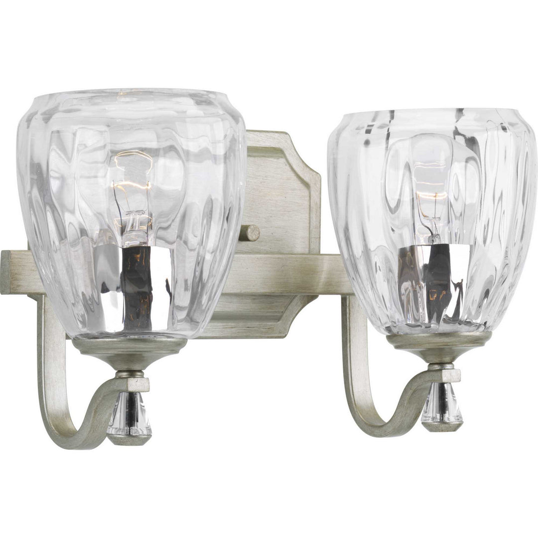 Anjoux Two Light Bath in Silver Ridge - available from The Lighting Shoppe, trusted by Canadian homeowners