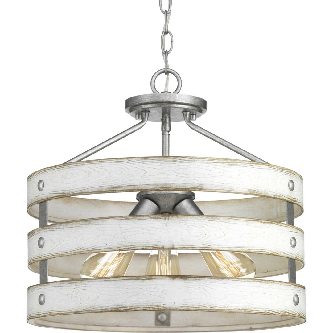 Progress Canada - P350049-141 - Three Light Semi-Flush Convertible - Gulliver - Galvanized