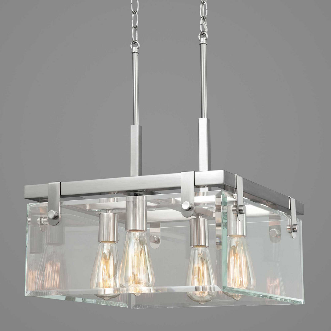 Progress Canada - P350090-009 - Four Light Semi-Flush/Convertible - Glayse - Brushed Nickel