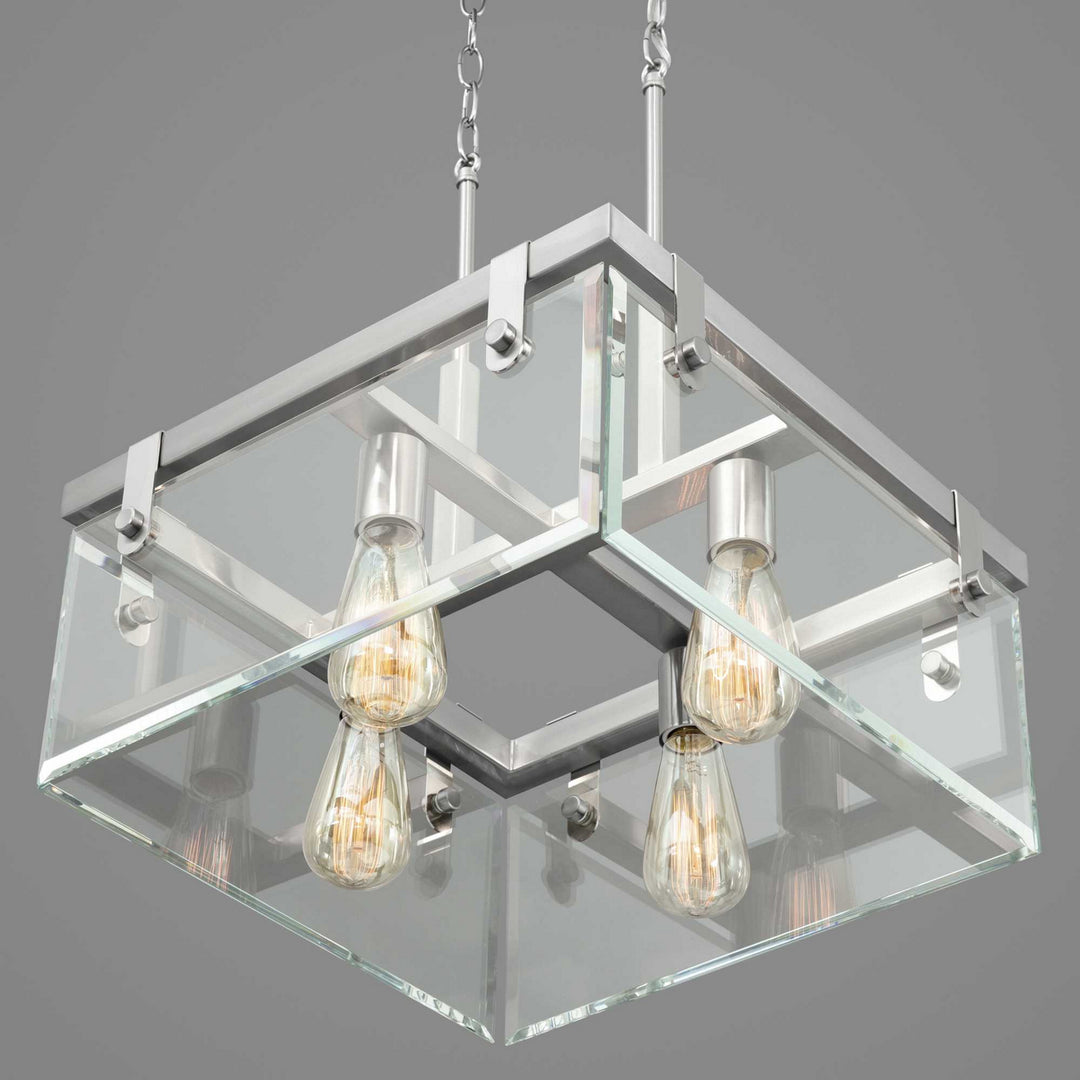 Progress Canada - P350090-009 - Four Light Semi-Flush/Convertible - Glayse - Brushed Nickel