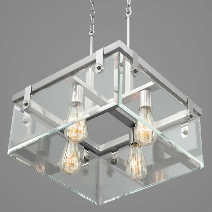Progress Canada - P350090-009 - Four Light Semi-Flush/Convertible - Glayse - Brushed Nickel