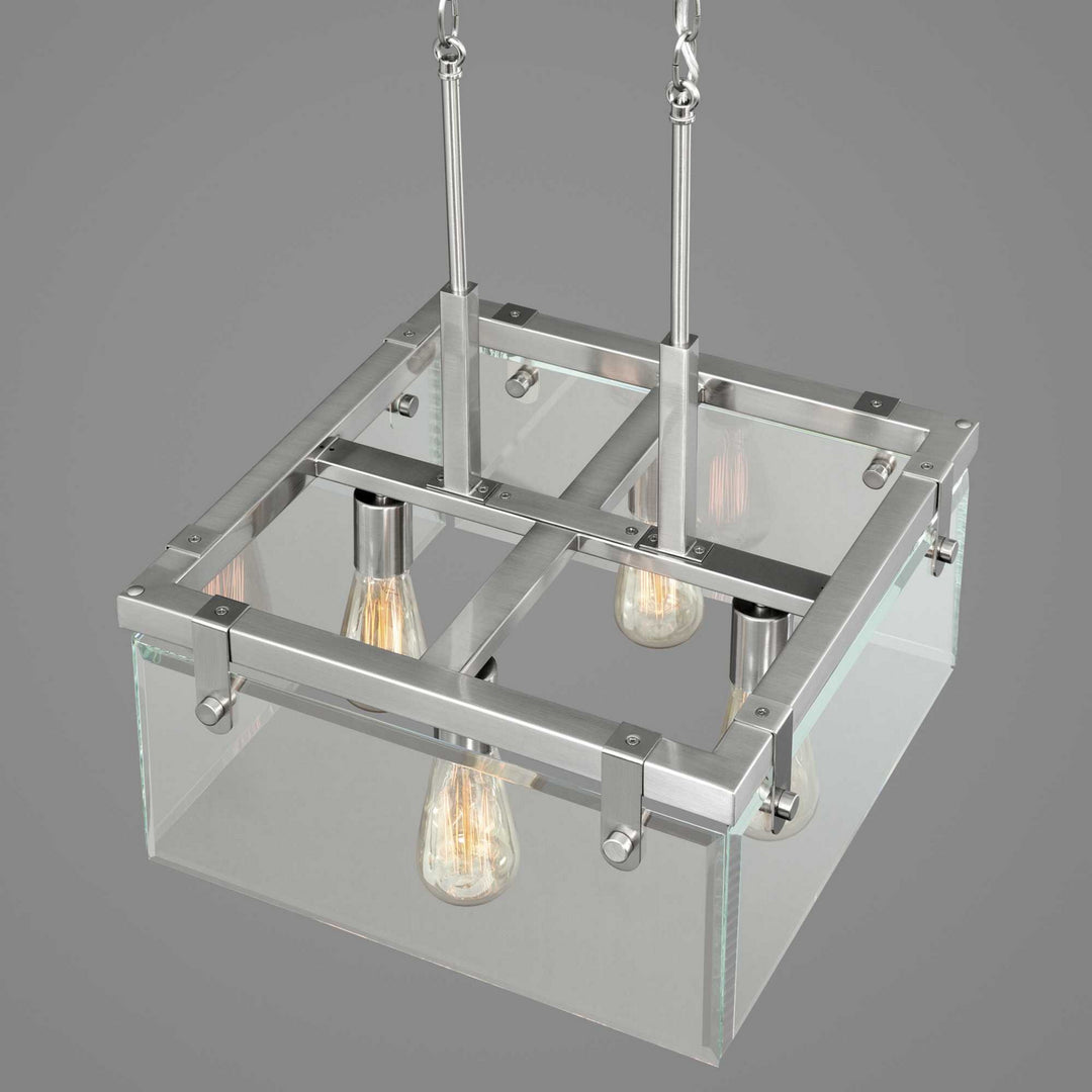 Progress Canada - P350090-009 - Four Light Semi-Flush/Convertible - Glayse - Brushed Nickel