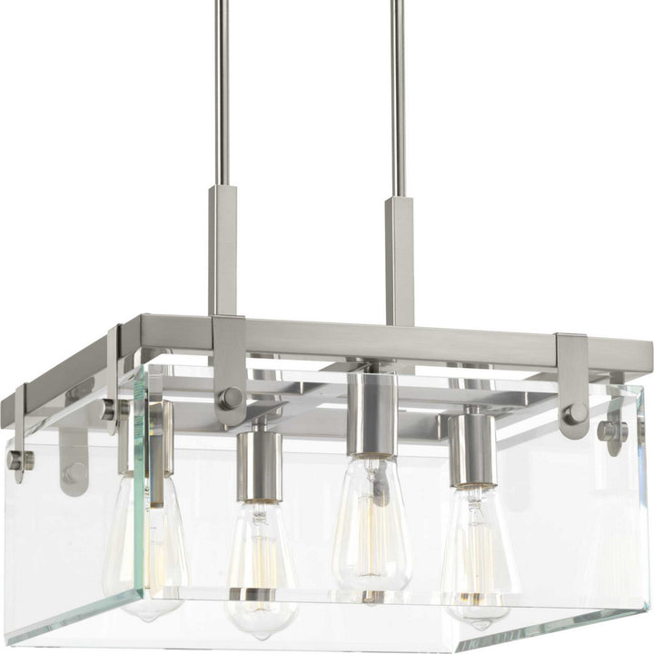 Progress Canada - P350090-009 - Four Light Semi-Flush/Convertible - Glayse - Brushed Nickel