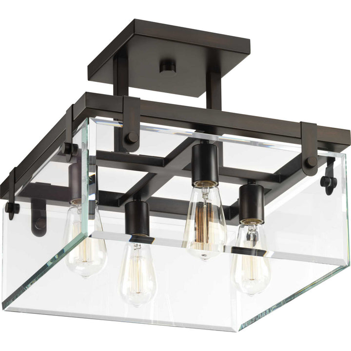 Progress Canada - P350090-020 - Four Light Semi-Flush/Convertible - Glayse - Antique Bronze