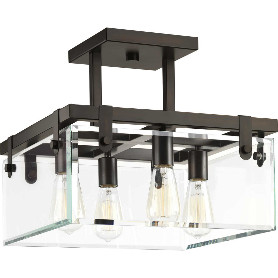 Progress Canada - P350090-020 - Four Light Semi-Flush/Convertible - Glayse - Antique Bronze