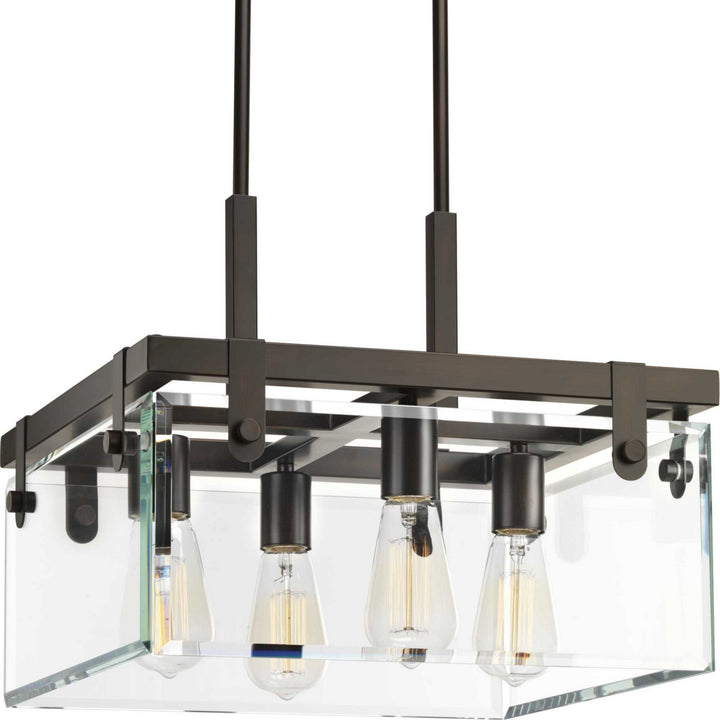 Progress Canada - P350090-020 - Four Light Semi-Flush/Convertible - Glayse - Antique Bronze