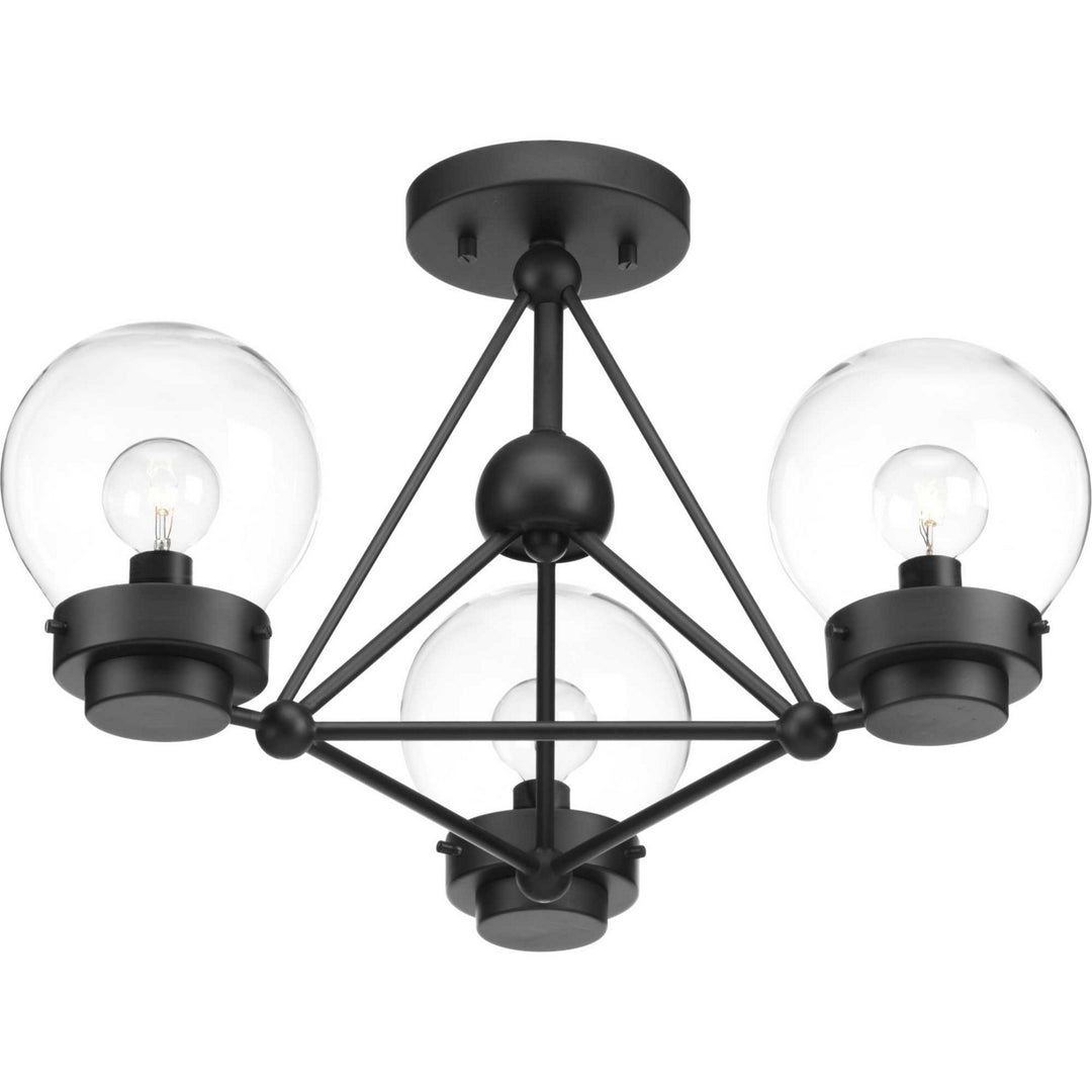 Progress Canada - P400077-031 - Three Light Semi-Flush Convertible - Spatial - Black
