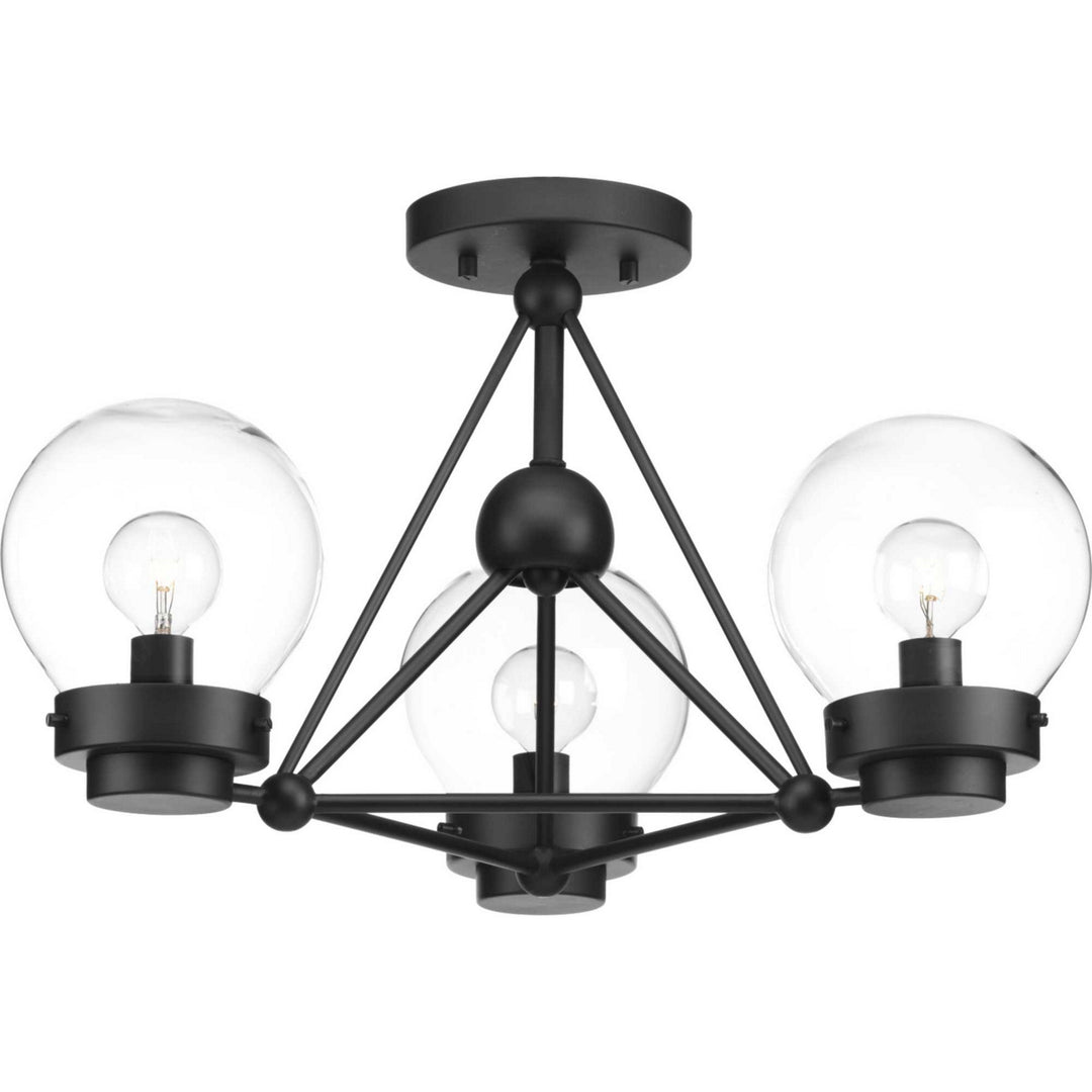 Progress Canada - P400077-031 - Three Light Semi-Flush Convertible - Spatial - Black