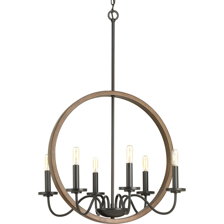 Progress Canada - P400081-020 - Six Light Chandelier - Fontayne - Antique Bronze