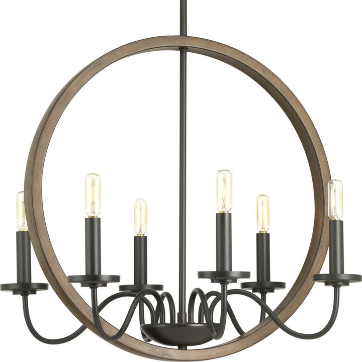 Progress Canada - P400081-020 - Six Light Chandelier - Fontayne - Antique Bronze