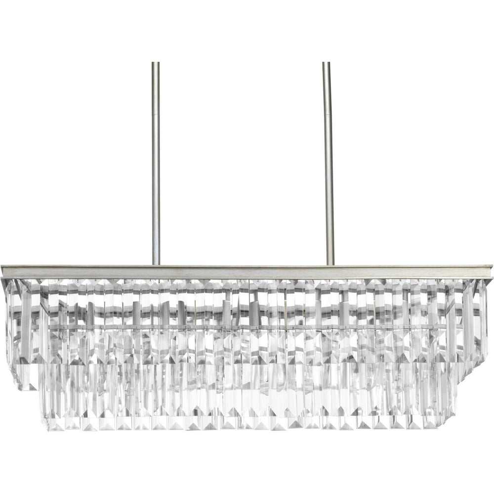 Progress Canada - P400101-134 - Four Light Island Pendant - Glimmer - Silver Ridge