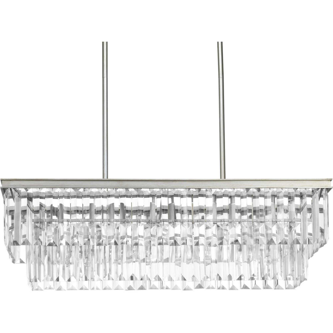Progress Canada - P400101-134 - Four Light Island Pendant - Glimmer - Silver Ridge