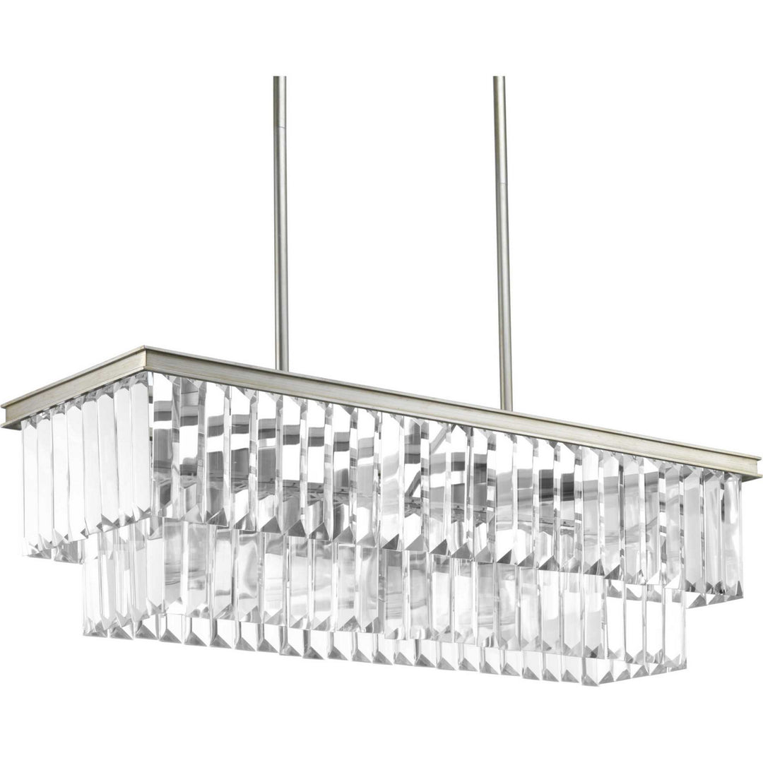 Progress Canada - P400101-134 - Four Light Island Pendant - Glimmer - Silver Ridge