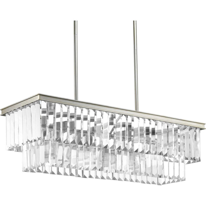 Progress Canada - P400101-134 - Four Light Island Pendant - Glimmer - Silver Ridge