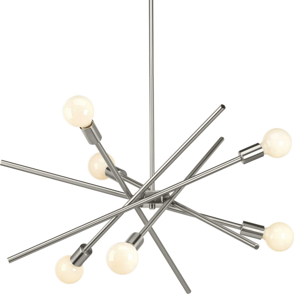 Progress Canada - P400108-009 - Six Light Chandelier - Astra - Brushed Nickel