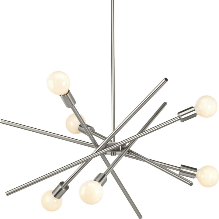 Progress Canada - P400108-009 - Six Light Chandelier - Astra - Brushed Nickel