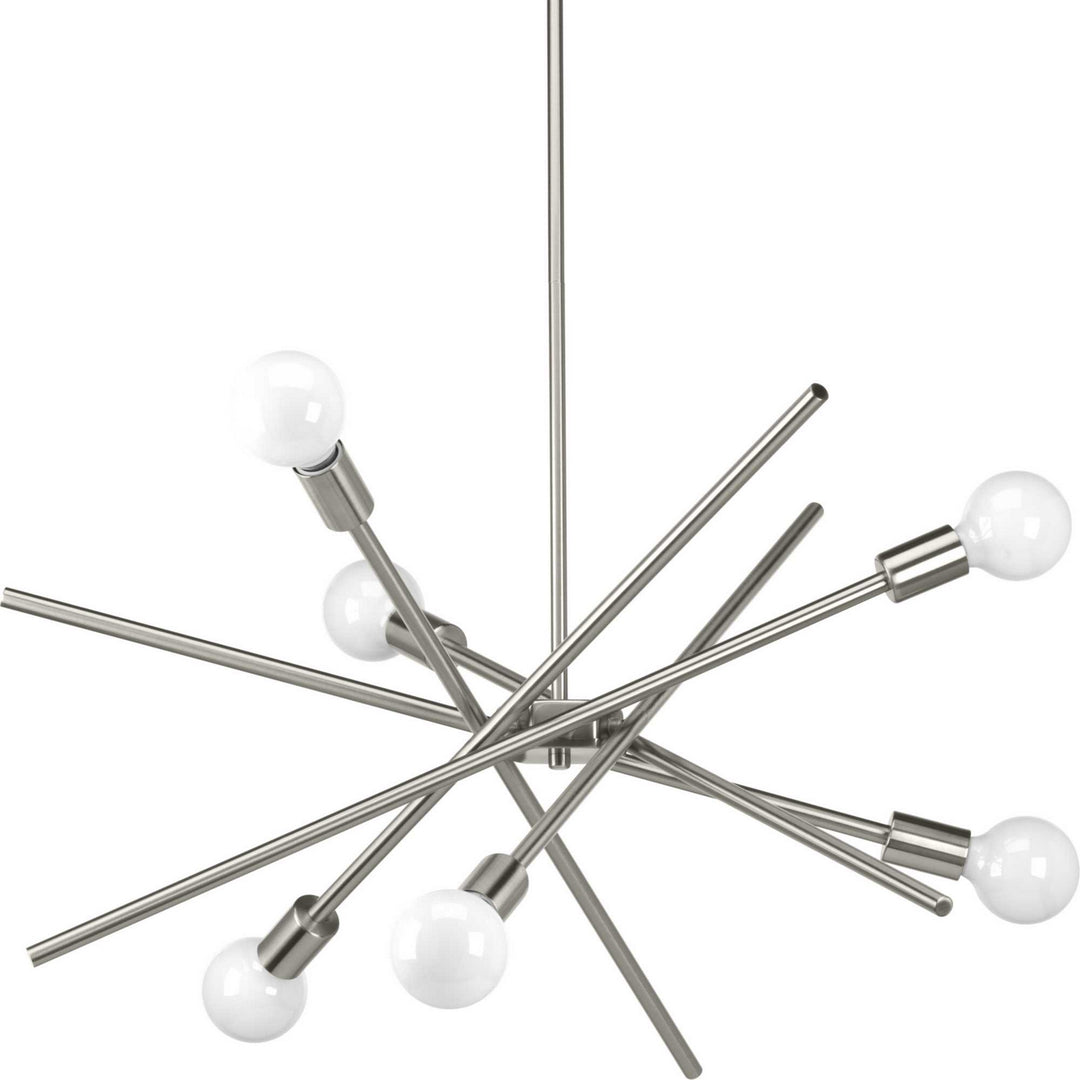 Progress Canada - P400108-009 - Six Light Chandelier - Astra - Brushed Nickel