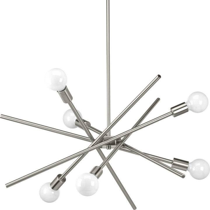 Progress Canada - P400108-009 - Six Light Chandelier - Astra - Brushed Nickel