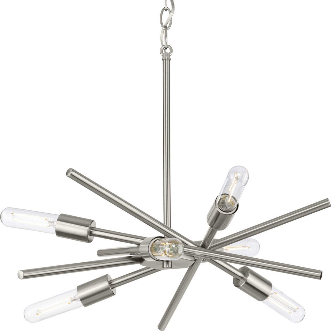 Progress Canada - P400108-009 - Six Light Chandelier - Astra - Brushed Nickel