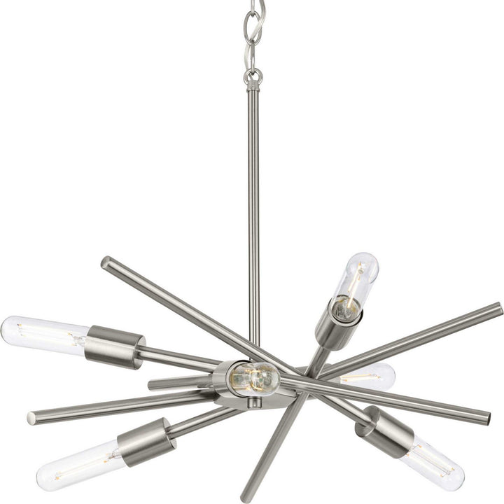 Progress Canada - P400108-009 - Six Light Chandelier - Astra - Brushed Nickel