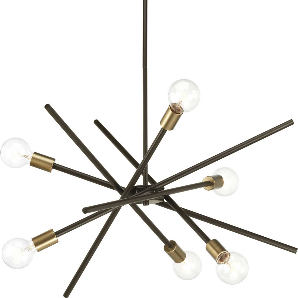 Progress Canada - P400108-020 - Six Light Chandelier - Astra - Antique Bronze