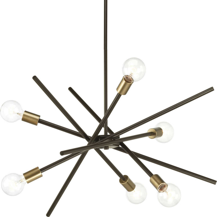 Progress Canada - P400108-020 - Six Light Chandelier - Astra - Antique Bronze