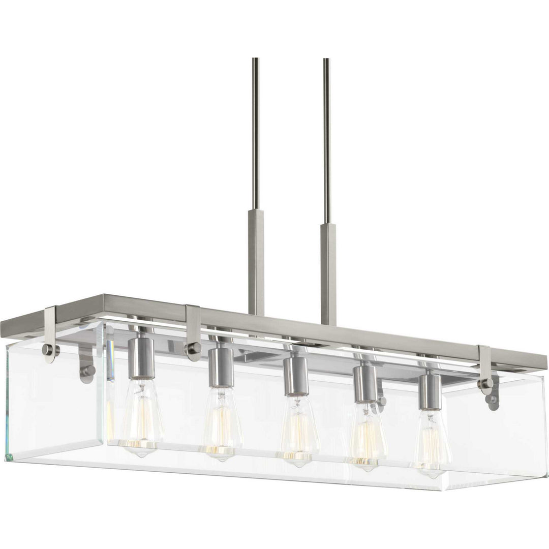 Glayse Five Light Island Pendant in Brushed Nickel - available from The Lighting Shoppe, trusted by Canadian homeowners