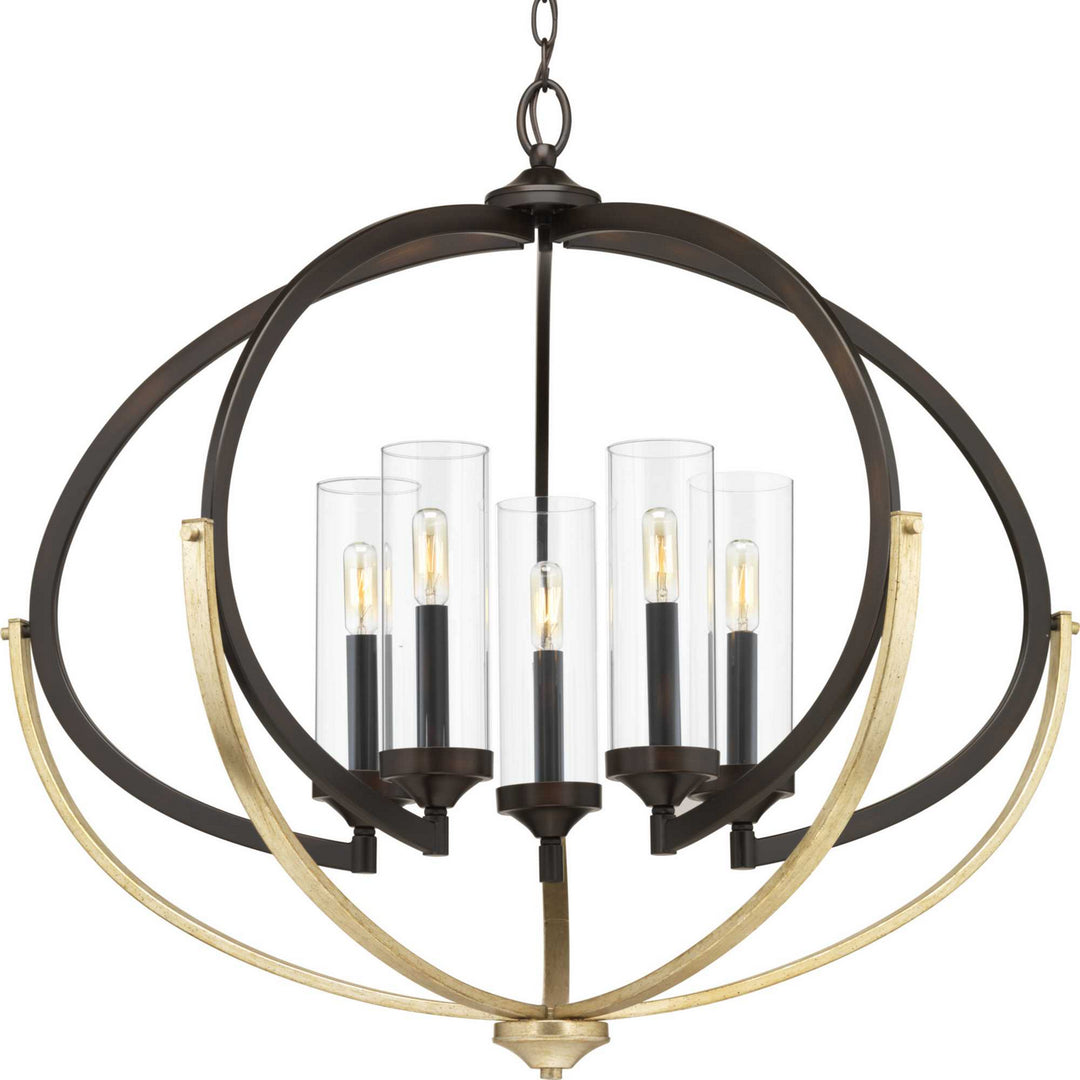 Evoke Five Light Chandelier in Antique Bronze - available from The Lighting Shoppe, trusted by Canadian homeowners