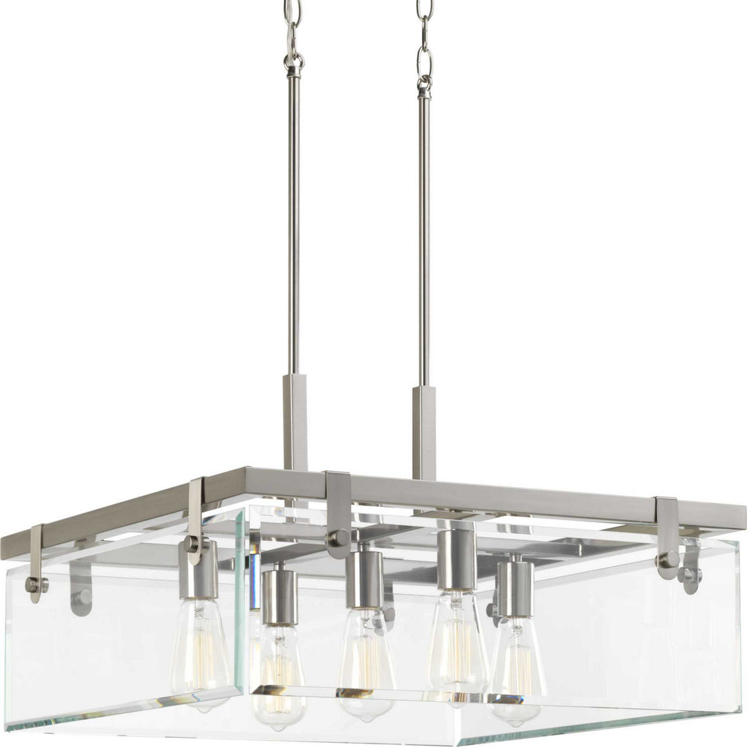 Glayse Five Light Pendant in Brushed Nickel - available from The Lighting Shoppe, trusted by Canadian homeowners