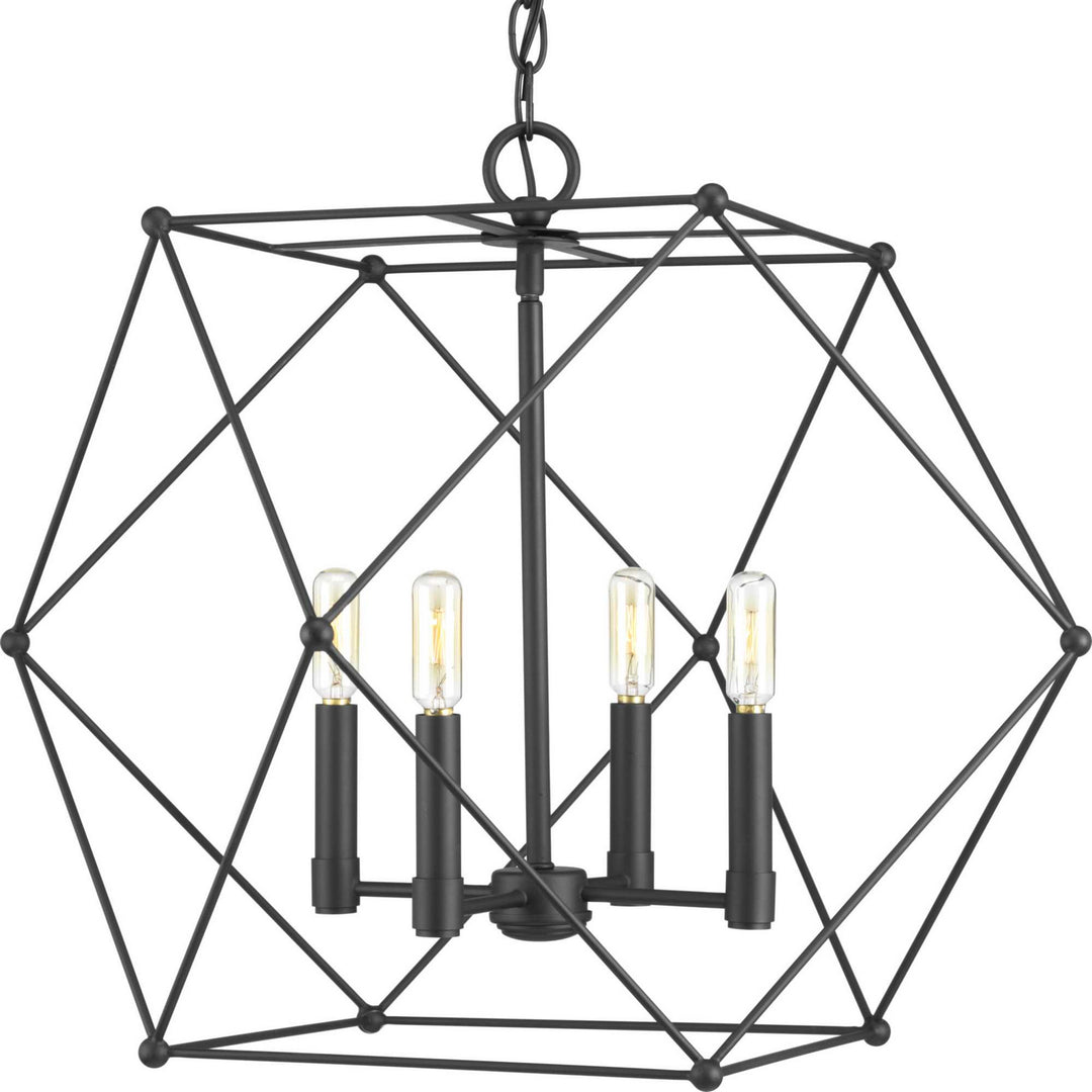 Progress Canada - P500083-031 - Four Light Pendant - Spatial - Black