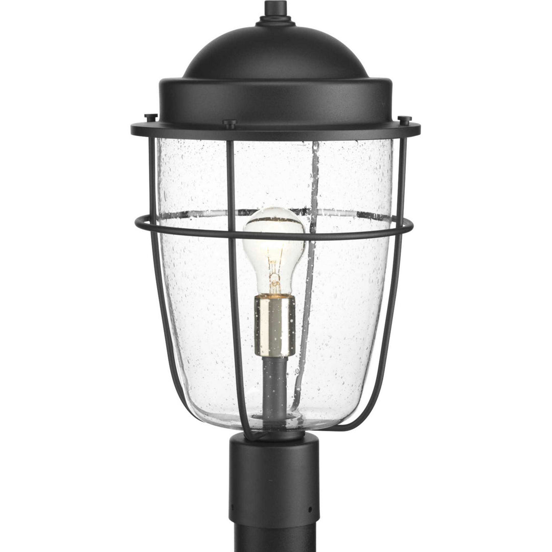 Holcombe One Light Post Lantern in Black - available from The Lighting Shoppe, trusted by Canadian homeowners