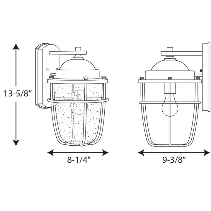 Progress Canada - P560066-031 - One Light Wall Lantern - Holcombe - Black