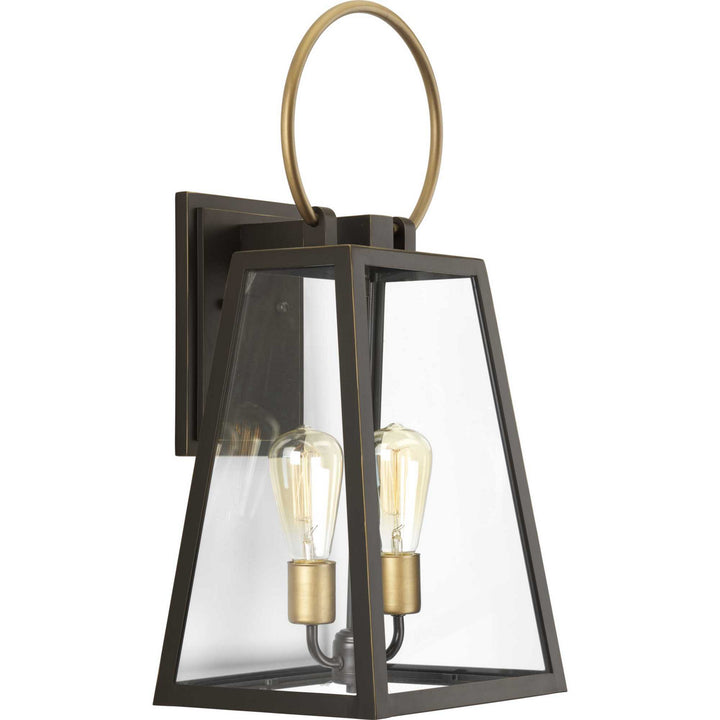Barnett Two Light Wall Lantern in Antique Bronze - available from The Lighting Shoppe, trusted by Canadian homeowners