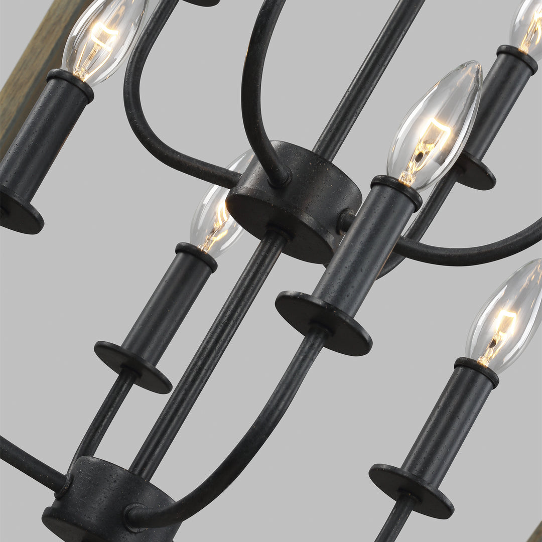 Visual Comfort Studio Canada - F3194/8WOW/AF - Eight Light Chandelier - Gannet - Weathered Oak Wood / Antique Forged Iron
