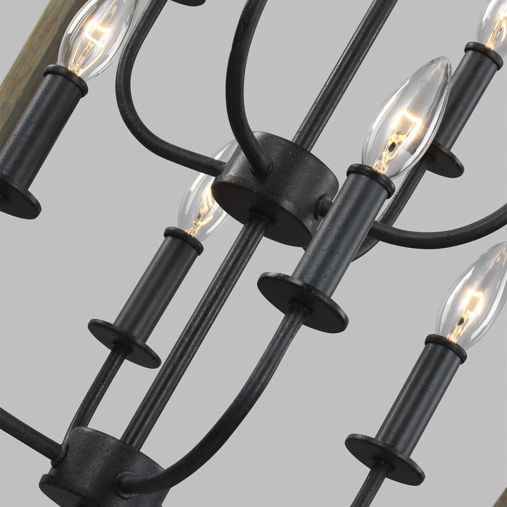 Visual Comfort Studio Canada - F3194/8WOW/AF - Eight Light Chandelier - Gannet - Weathered Oak Wood / Antique Forged Iron