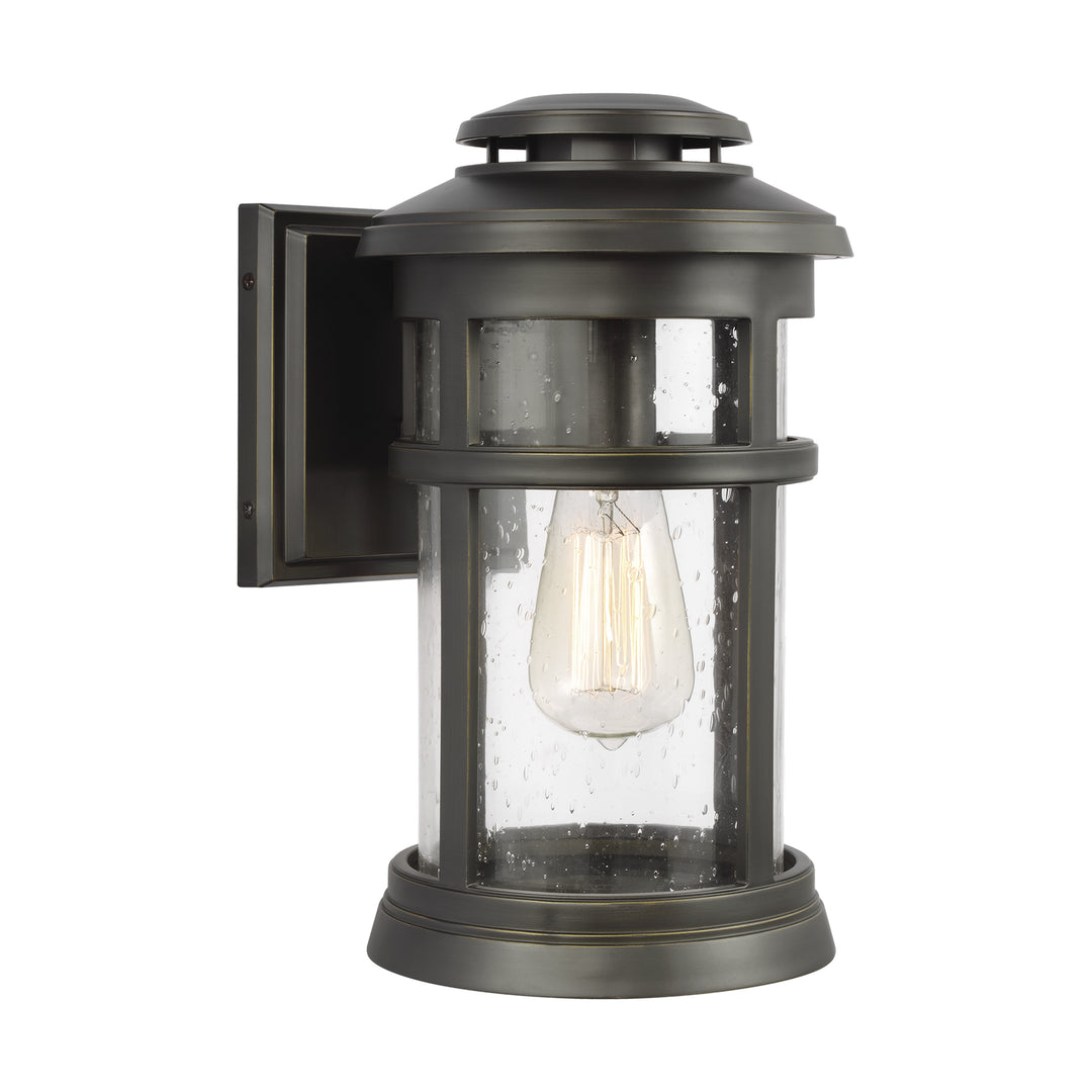 Newport One Light Outdoor Wall Lantern in Antique Bronze - available from The Lighting Shoppe, trusted by Canadian homeowners