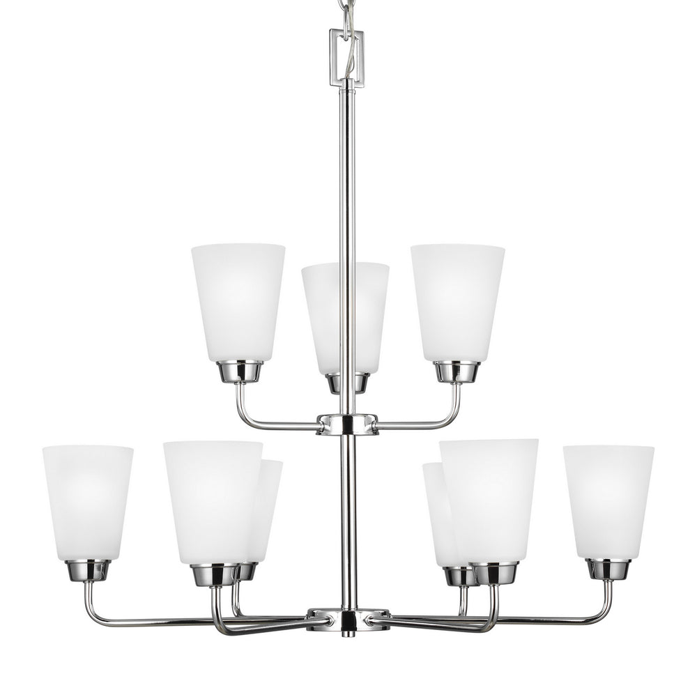 Generation Lighting Canada - 3115209-05 - Nine Light Chandelier - Kerrville - Chrome