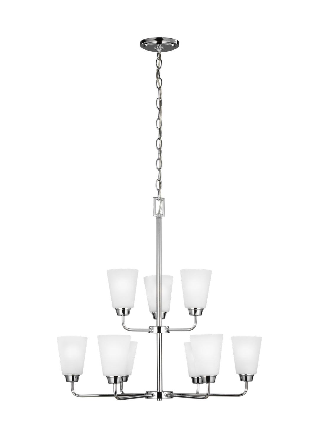 Generation Lighting Canada - 3115209-05 - Nine Light Chandelier - Kerrville - Chrome