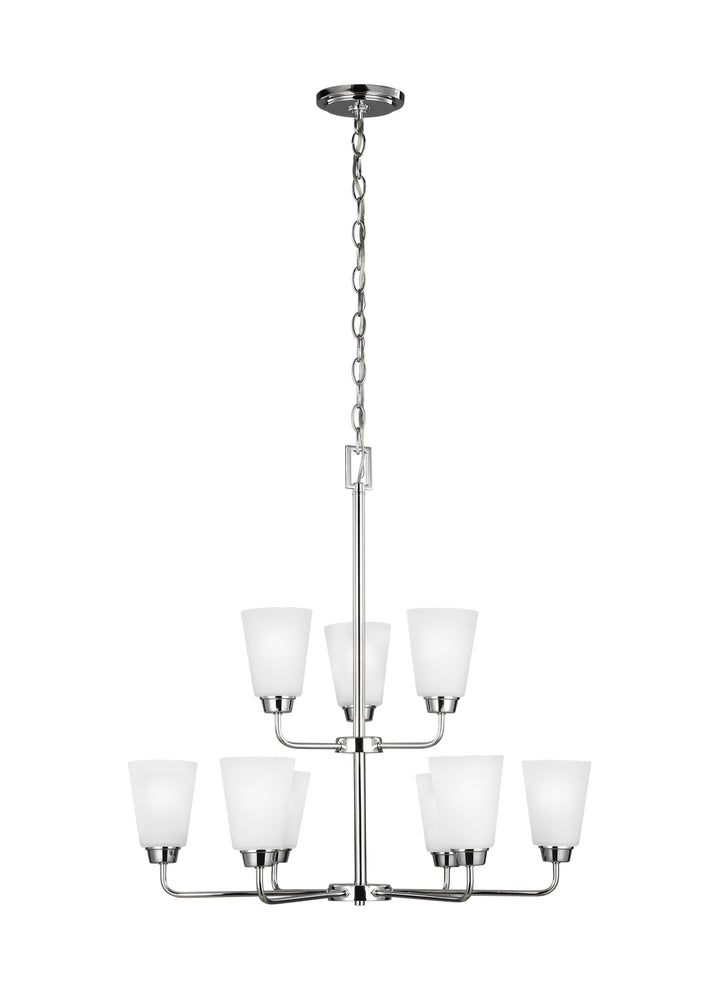 Generation Lighting Canada - 3115209-05 - Nine Light Chandelier - Kerrville - Chrome
