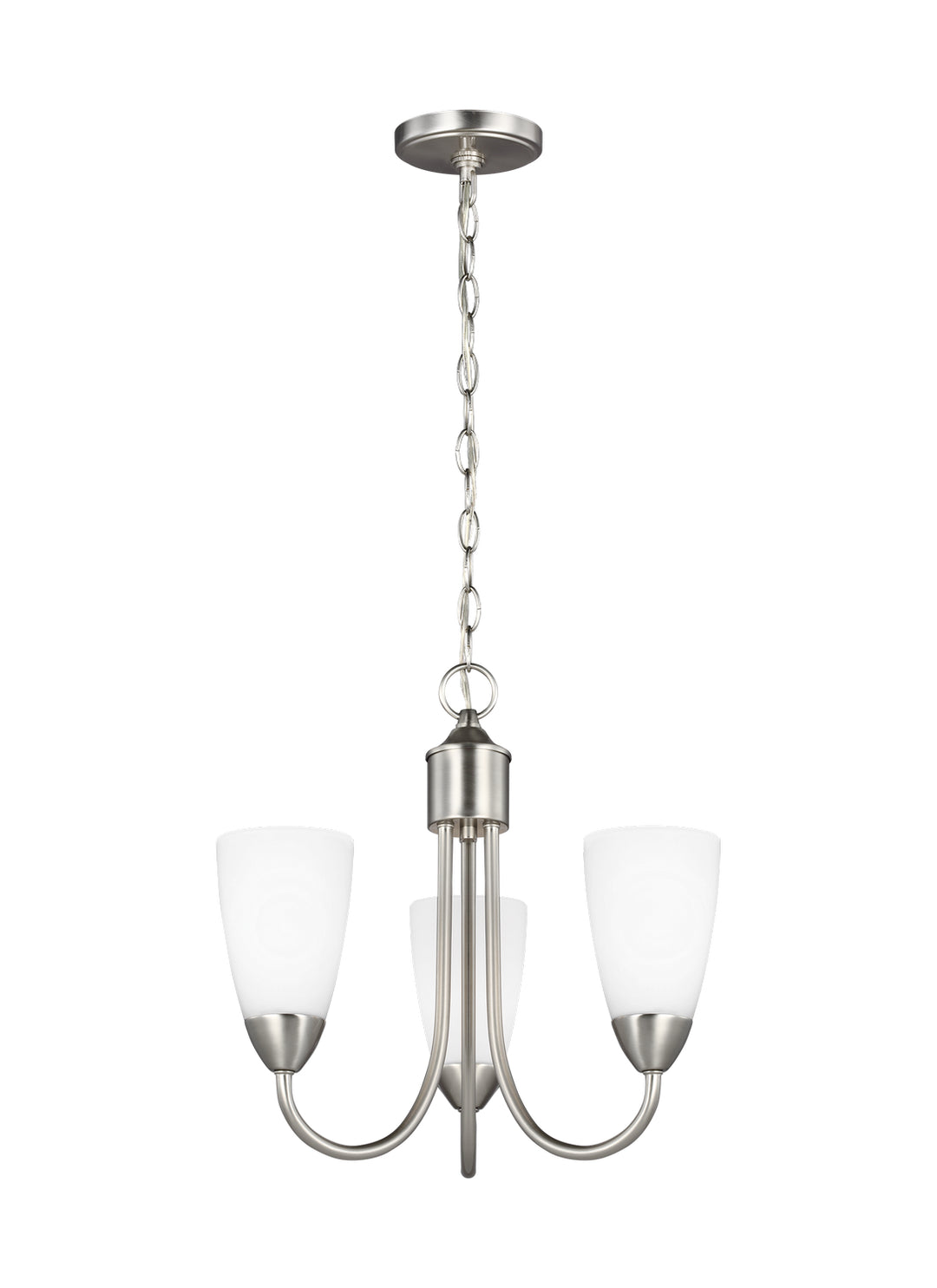 Generation Lighting Canada - 3120203EN3-962 - Three Light Chandelier - Seville - Brushed Nickel