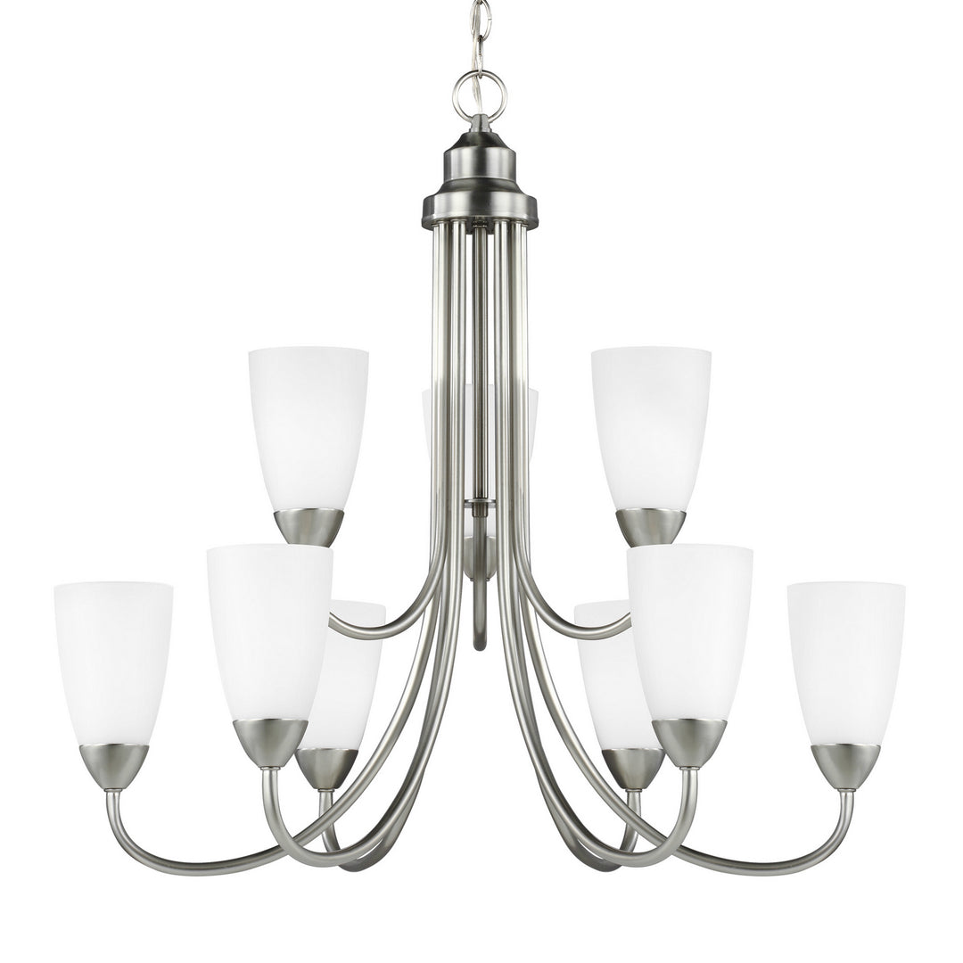 Generation Lighting Canada - 3120209-962 - Nine Light Chandelier - Seville - Brushed Nickel