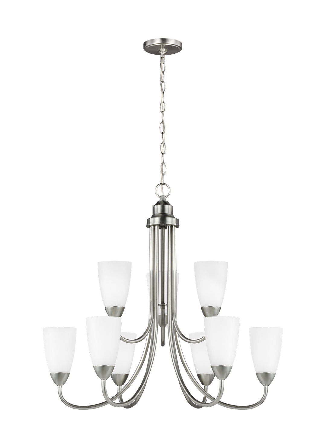Generation Lighting Canada - 3120209-962 - Nine Light Chandelier - Seville - Brushed Nickel