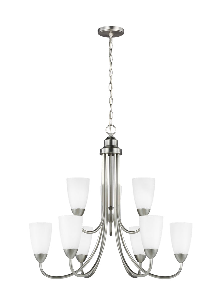 Generation Lighting Canada - 3120209-962 - Nine Light Chandelier - Seville - Brushed Nickel