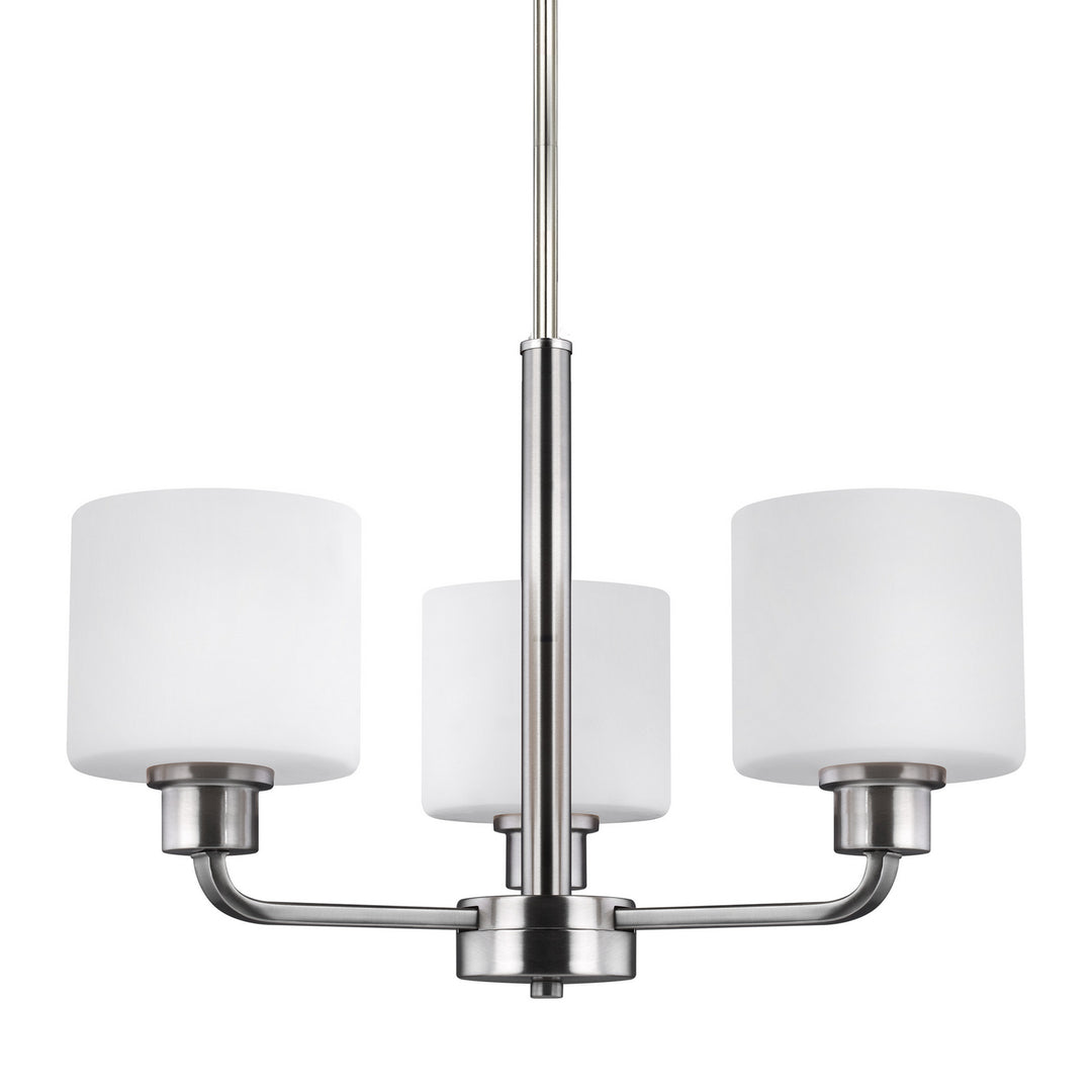 Generation Lighting Canada - 3128803EN3-962 - Three Light Chandelier - Canfield - Brushed Nickel