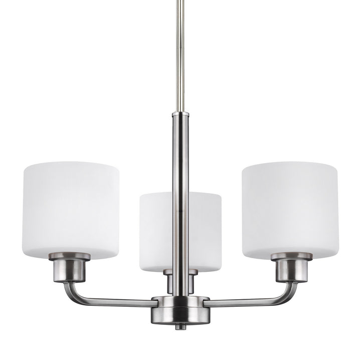Generation Lighting Canada - 3128803EN3-962 - Three Light Chandelier - Canfield - Brushed Nickel