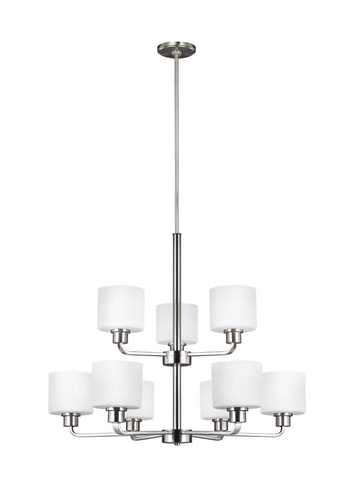 Generation Lighting Canada - 3128809-962 - Nine Light Chandelier - Canfield - Brushed Nickel