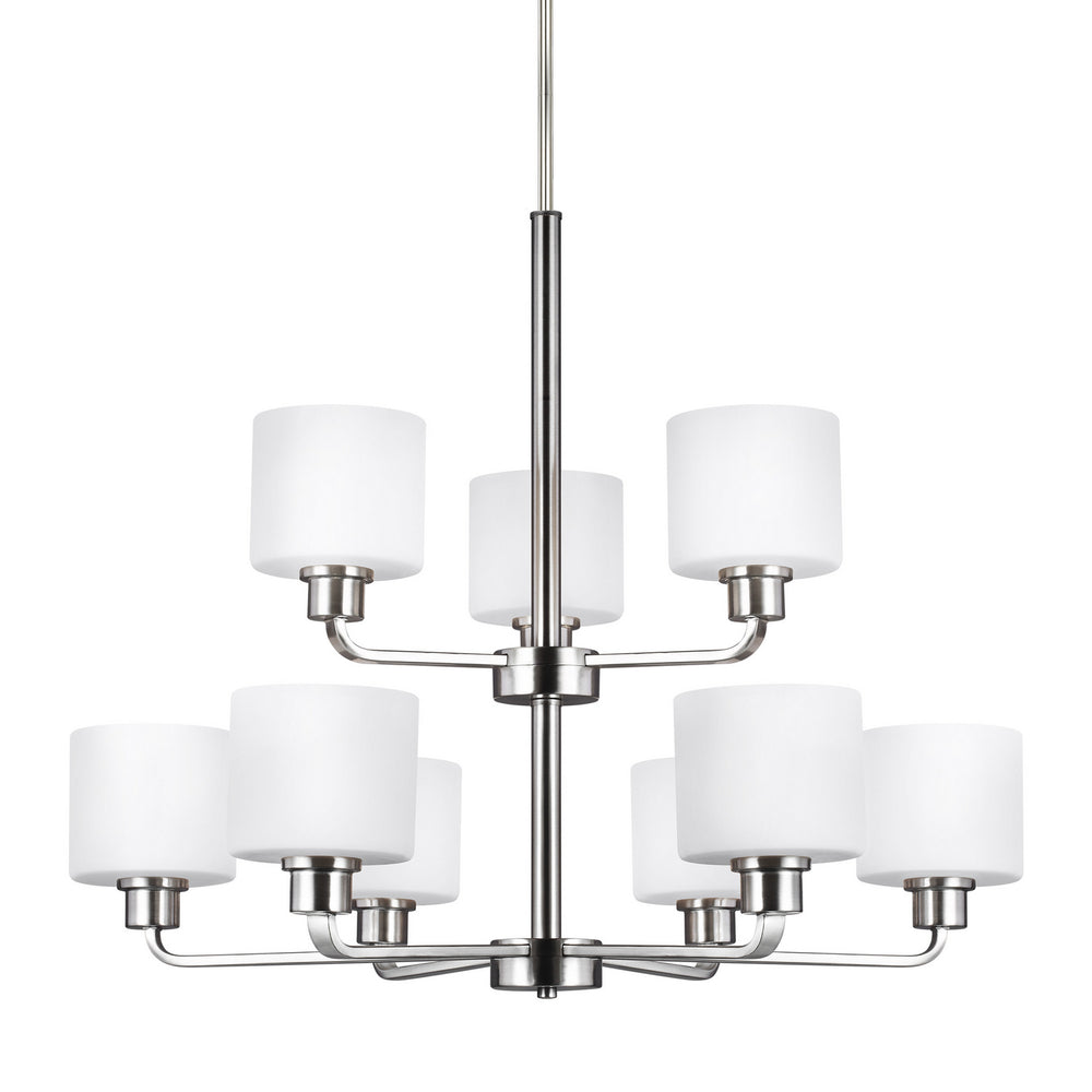 Generation Lighting Canada - 3128809EN3-962 - Nine Light Chandelier - Canfield - Brushed Nickel