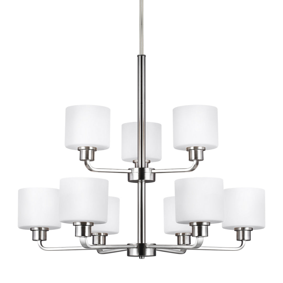 Generation Lighting Canada - 3128809EN3-962 - Nine Light Chandelier - Canfield - Brushed Nickel