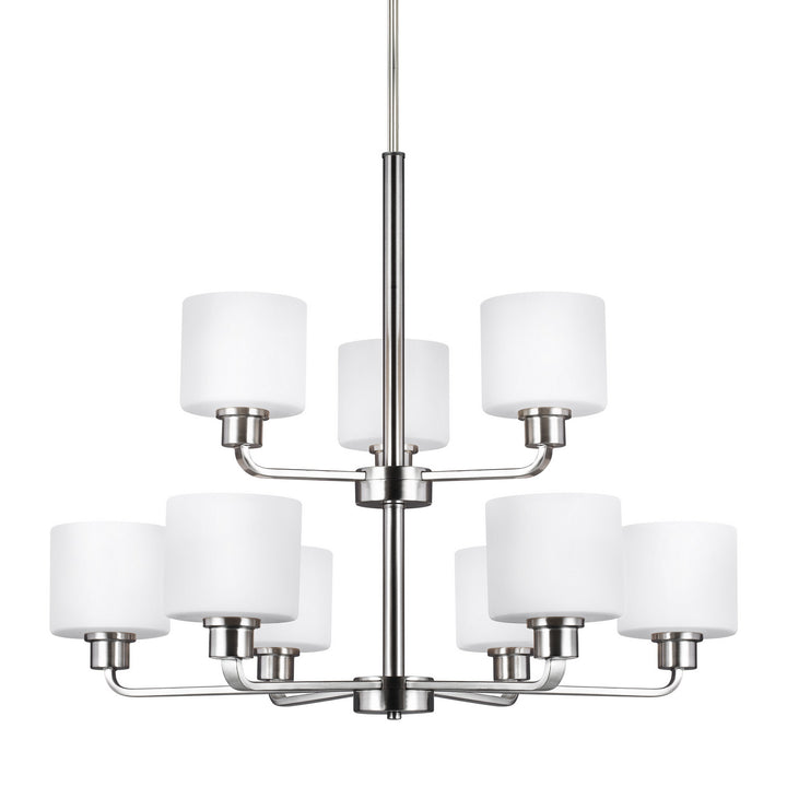Generation Lighting Canada - 3128809EN3-962 - Nine Light Chandelier - Canfield - Brushed Nickel